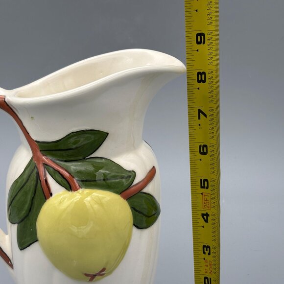 Vintage Holland Mold Pear Tree Ceramic Pitcher with Raised Fruit Design - Picture 8 of 8